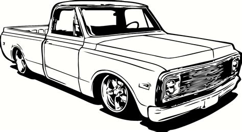 chevy truck  drawings sketch coloring page
