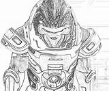 Mass Effect Sketch Coloring sketch template