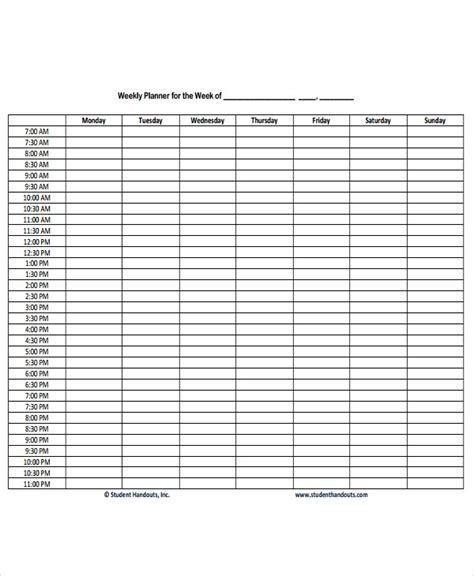 planning calendar template   word  format