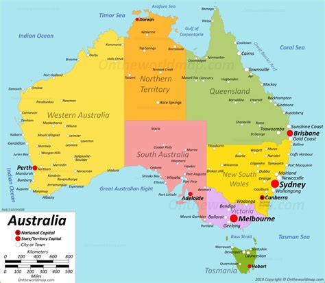large detailed map  australia  cities  towns