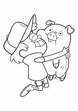 Dipper Waddles Mabel Bestcoloringpagesforkids sketch template