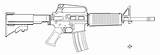 M4 Colt Lineart sketch template