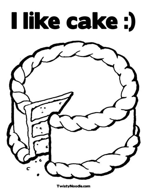 birthday cake coloring page coloring home