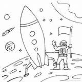 Astronaut Astronauta Astronauts Landed Foguete Lua Xcolorings Tudodesenhos 620px sketch template