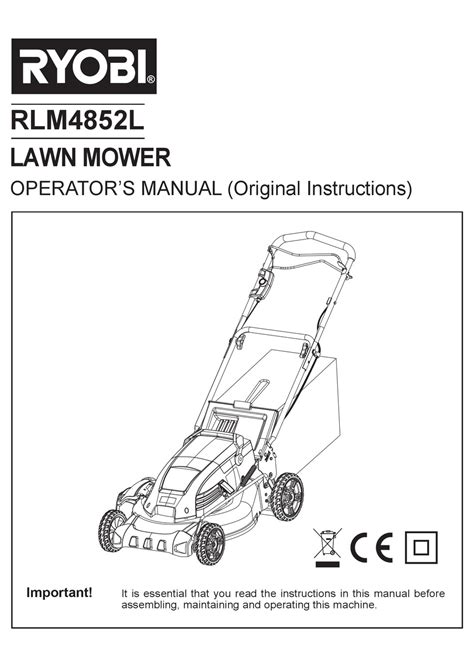 Ryobi Rlm4852l Operators Manual Pdf Download Manualslib