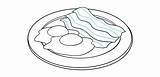 Bacon Eggs Clipart Clip Drawing Draw Clipground Clipartkey Library sketch template