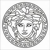 Versace Medusa Gianni Symbol Donatella Medallion Artistikrezo Clipart Designlooter Clipground Cartype Générale sketch template