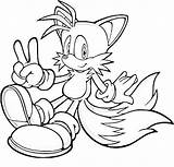 Tails Sonic Coloring Pages Hedgehog Printable Colouring Print Fox Games Color Sheets Drawing Super Knuckles Classic Getcolorings Getdrawings Coloringme Birthdays sketch template
