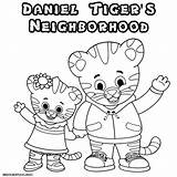 Coloring Neighborhood Getcolorings Tiger Daniel sketch template