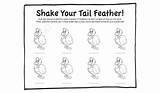 Feathers Shake Tail Coloring Turkey sketch template