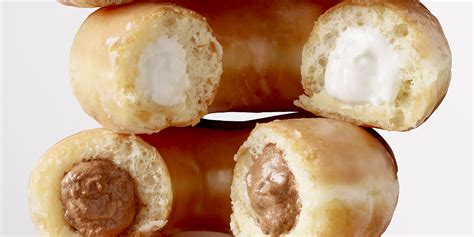 krispy kreme filled original glazed doughnut with cream videos nowthis