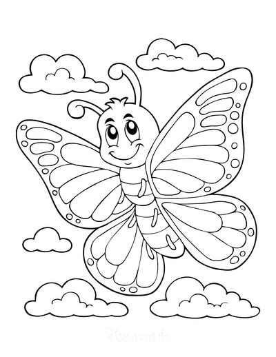 butterfly coloring pages collection  baby girls coloring cool