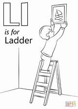 Ladder Letter Coloring Pages Lion Printable Kids Template Preschool sketch template