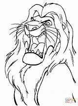 Coloring Pages Mufasa Angry sketch template