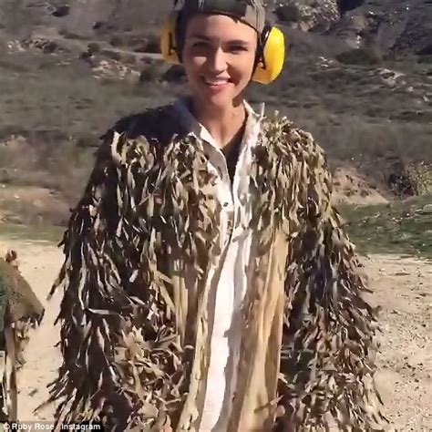 ruby rose trains at a shooting range for her role in xxx