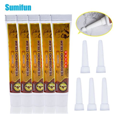 5pcs huatuo hemorrhoids ointment crack anal powerful chinese cream