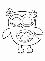 Owl Coloring Pages Clipart Sleepy Owls Printable Girl Kids sketch template