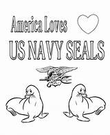 Coloring Pages Navy Seal Armed Forces Seals Usa Activity Sheets Kids Printables Print Loves Holiday Outline America Go Popular Marines sketch template