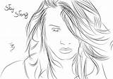 Lovato Desenhar Extremamente Gt45 Selena Tiago Coloringcity sketch template