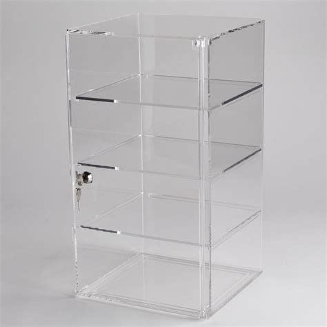 acrylic counter top tower display case ab store fixtures