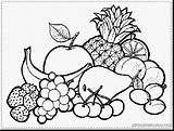 Fruit Coloring Bowl Pages Fruits Printable Getcolorings Incredible sketch template