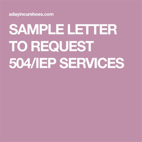 sample letter  request iep services iep lettering sample