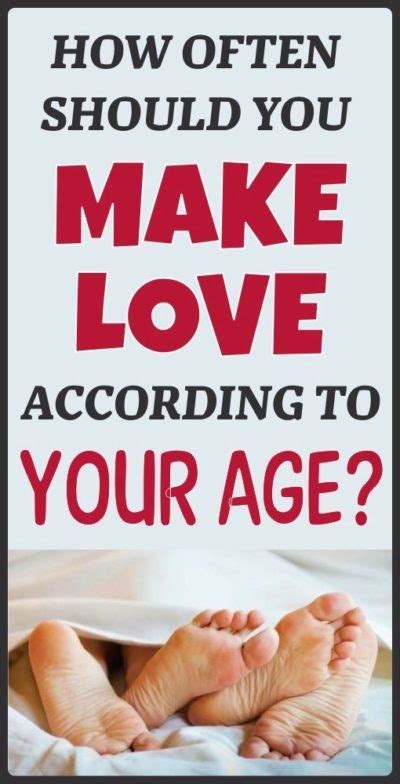How Often Should You Make Love According To Your Age