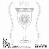 Cup Kiddush Coloring Passover Pesach Printable Template Seder Cups Wine Etsy Jewish Prayer Kiddish sketch template
