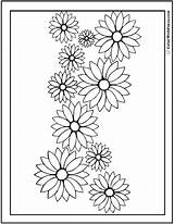 Coloring Daisy Pages Flower Garland Daisies Rose Print Drawing Flowers Color Printables Pdf Printable Cute Colorwithfuzzy Drawings Customizable Pdfs Getdrawings sketch template