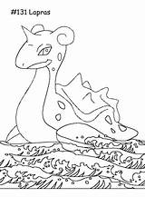 Pokemon Coloring Pages Lapras Cartoons Printable Imprimer Coloriage sketch template