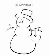 Coloring Snowman Easy Pages Kids sketch template