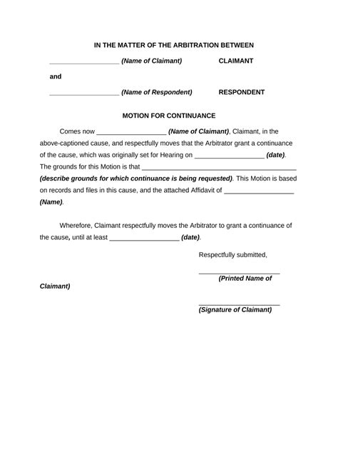requesting  continuance  court sample letter fill  sign