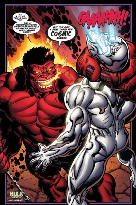 Red Hulk Vs Silver Surfer Personagens De Quadrinhos Arte Em