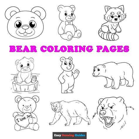 coloring pages bear printable