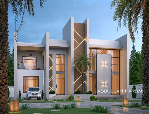 modern villa design    behance
