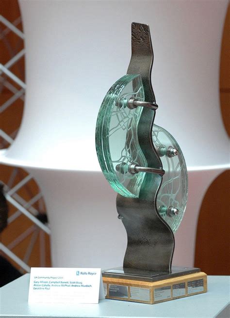 Glass Steel Presentation Award Uk Community Glass Furniture Glass