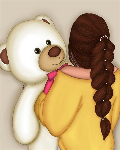 girl cuddling teddy bear  picture collection