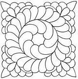 Quilting Feather Stencil Fancy Quiltedjoy sketch template