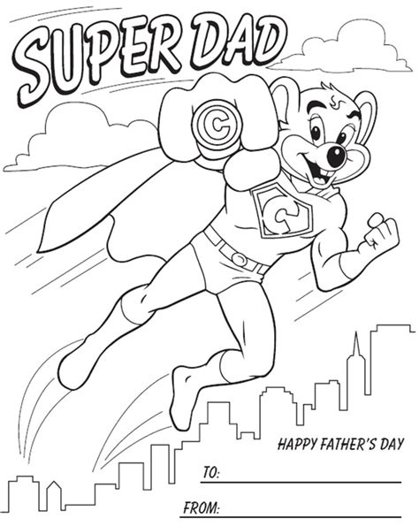coloring activity pages super dad coloring page