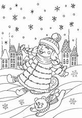 Coloring January Pages Peppy Printable Winter Snow Kids Year Books Categories sketch template