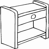Shelves Coloring Pages Furniture sketch template