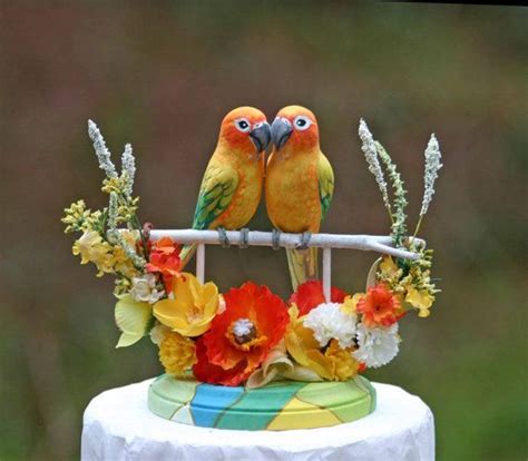 parrot wedding cake topper google search handmade wedding cake toppers wedding cake toppers