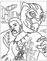 Panther Coloring Pages Marvel Superhero Raskrasil sketch template