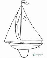 Coloring Sailboat Pages Boat Printable Boats Sail Toy Sheets Kids Popular Help Printing Print sketch template