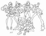 Winx sketch template