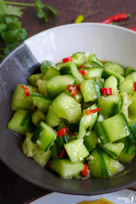chinese cucumber salad three ways 黄瓜三吃 red house spice
