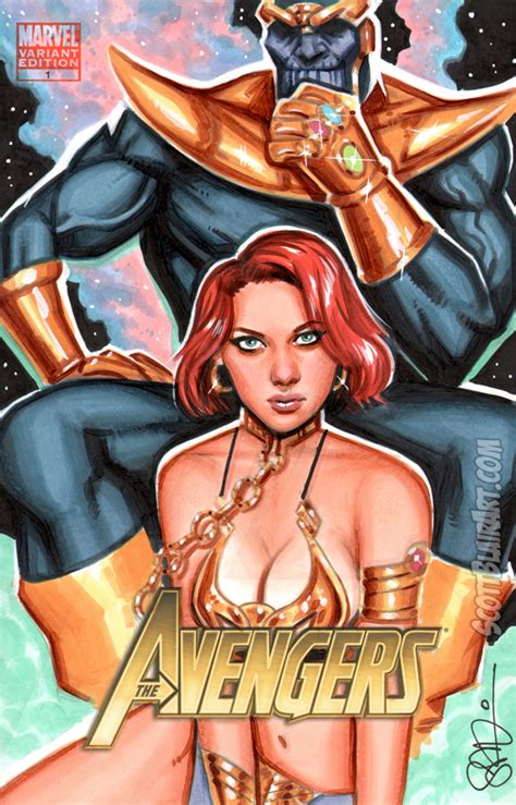 Thanos Sex Slave Princess Leia Costume Black Widow Nude