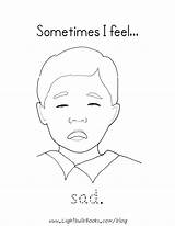 Sad Coloring Pages Face Feelings Color Kids Adults Printable Getcolorings Popular sketch template
