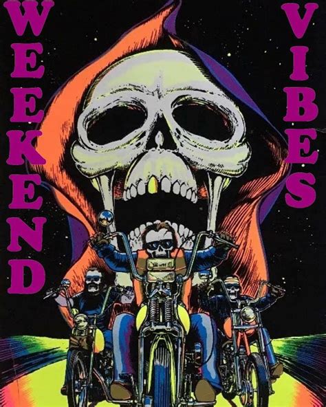 image   skeleton   motorcycle   words weekend vibes