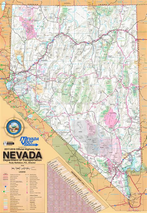 large detailed tourist map  nevada
